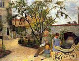 The Family in the Garden rue Carcel by Paul Gauguin